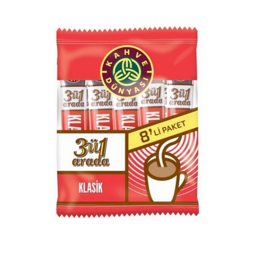 Picture of Kahve Dunyasi 3 in 1 8 packet Classic Coffee