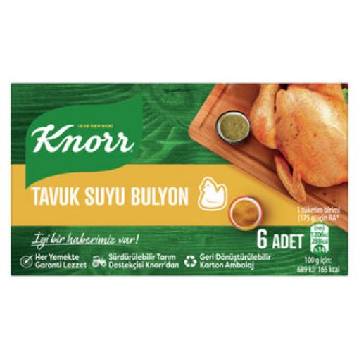Picture of Knorr Chicken Broth Bouillon 6 Pieces 60g