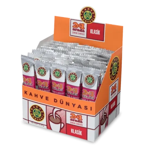 Picture of Kahve Dunyasi 2 in 1 Classic Instant Coffee 40 Pcs x 18 G