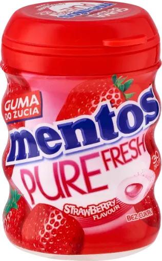 Picture of Mentos Pure Fresh Strawberry Flavor Gum 60G