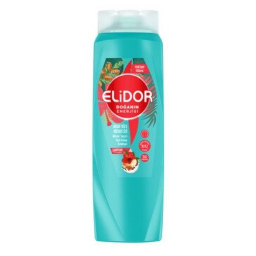 Picture of Elidor Nature's Energy Hair Care Shampoo Argan Oil And Hibiscus Extract 500 ml