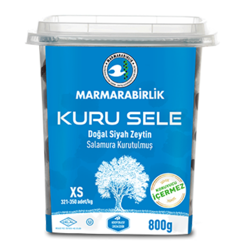 Picture of Marmarabirlik Dry Saddle Natural Black Olives XS 800 g