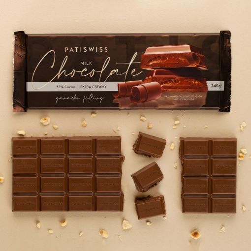 Picture of Patiswiss Milk Chocolate Cocoa Cream Filled Milk Chocolate 240 g