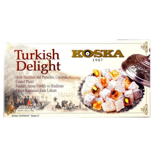 Picture of Koska Turkish Delight Coconut Coated Plain Turkish Delight 500 G