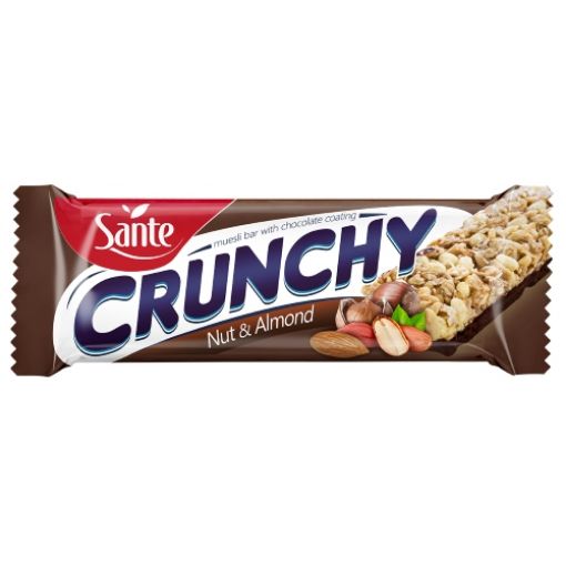 Picture of Sante Muesli Bar Crunchy with Nuts and Almonds withChocolate Coating 40g 