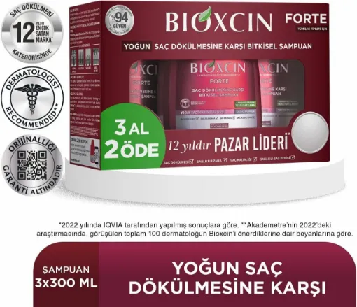 Picture of  Bioxcin anti-hair loss shampoo 3 x 300 ml