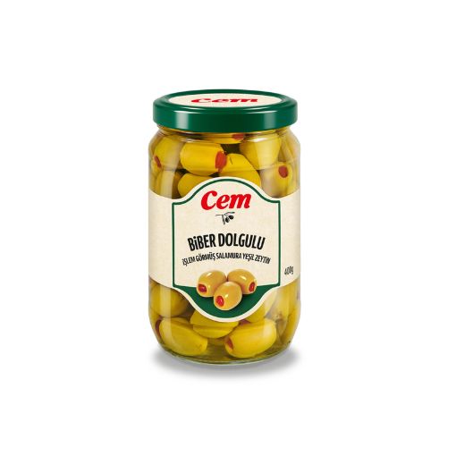Picture of Cem Pepper Stuffed Green Olives 1000G