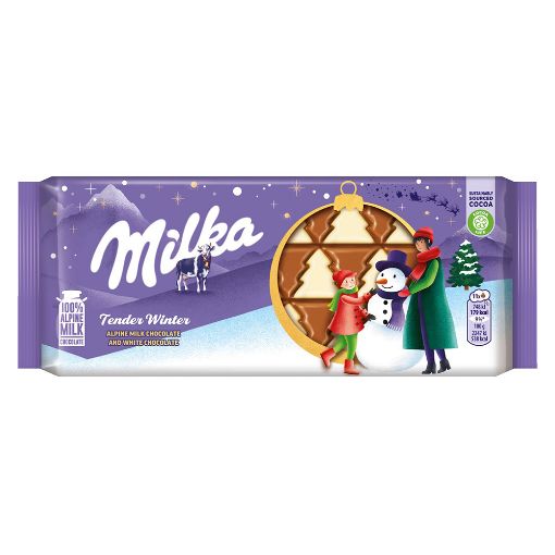 Picture of Milka Tender Winter Alpine Milk Chocolate 90 g