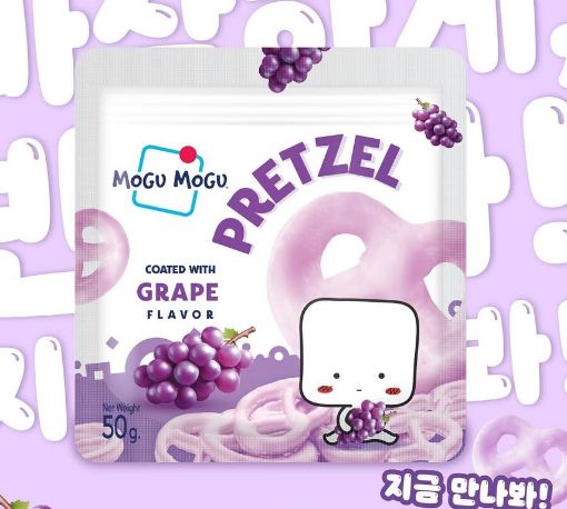 Picture of Mogu Mogu Pretzel Coated With Grape Flavor 50 g