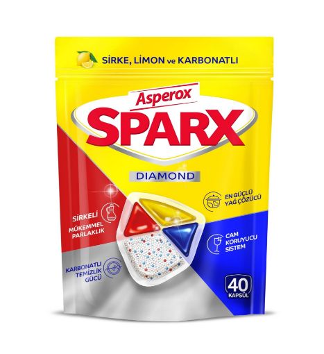 Picture of Asperox Sparx Diamond Dishwasher Capsules 40 Pieces
