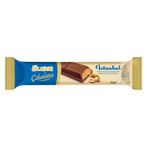 Picture of Ulker Chocolate Istanbul Hazelnut & Crispy Shredded Chocolate 35g
