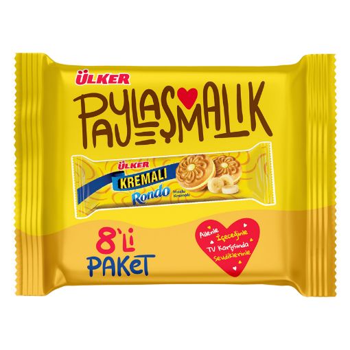 Picture of Ulker Creamy Rondo Banana Biscuits 8X61 G
