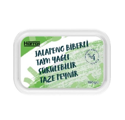 Picture of Harras Jalapeno Pepper Flavored Full Fat Spreadable Fresh Cheese 180 g