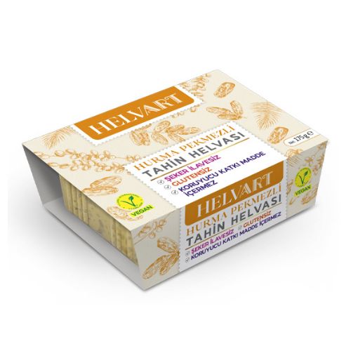 Picture of Helvart Date Molasses Tahini Halva Gluten-Free & Sugar-Free 175g