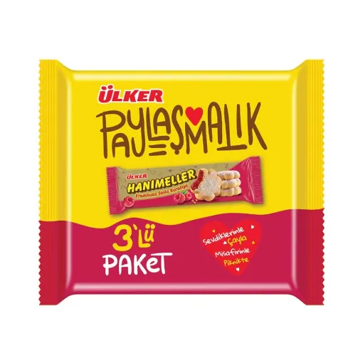 Picture of Ulker Sharing Hanimeller Raspberry Sauce Cookies 3-Pack