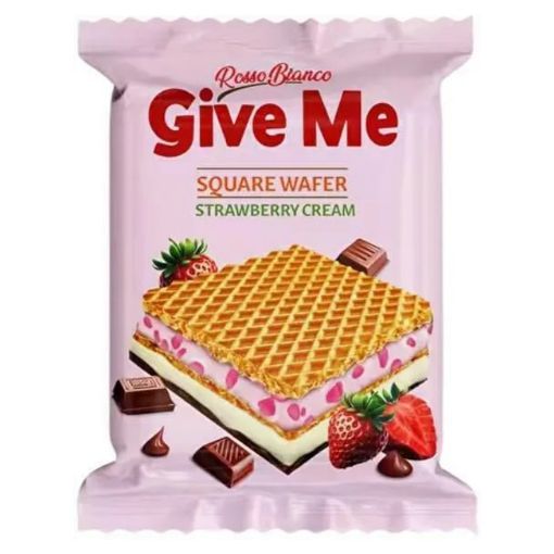 Picture of Rosso Bianco Give Me Square Wafer Strawberry Cream 30 G