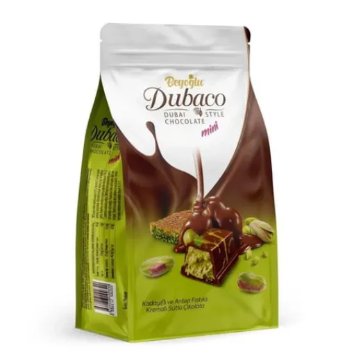 Picture of Beyoglu Dubaco Dubai Style Mini Chocolate With Pistachio 200g