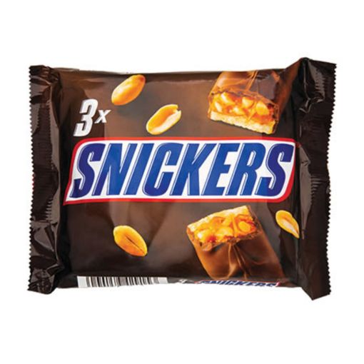 Picture of Snickers Milk Chocolate Covered Caramel, Peanuts Nougat Bar 3 x 50 G