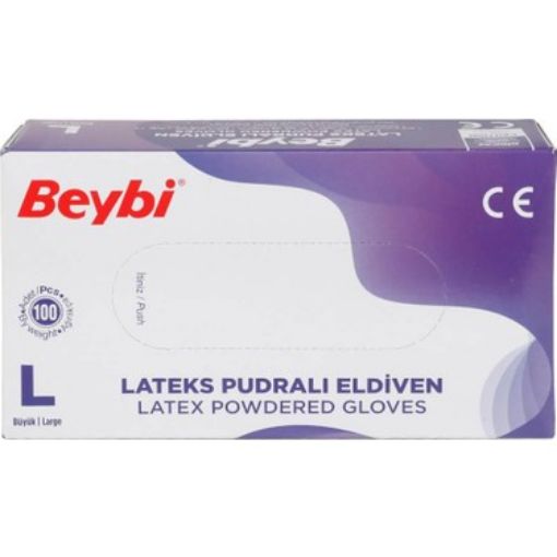 Picture of Beybi Latex Powdered Gloves L
