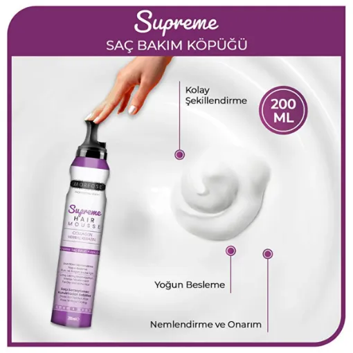Picture of Morfose Supreme Hair Mousse Collagen Herbal Keratin 200 ml