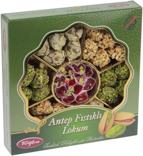 Picture of Tugba Dried Nuts Pistachio Atom Mix Turkish Delight 460 gr