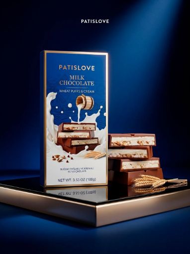 Picture of Patislove Milk Chocolate with Wheat Puffs and Cream 100 g