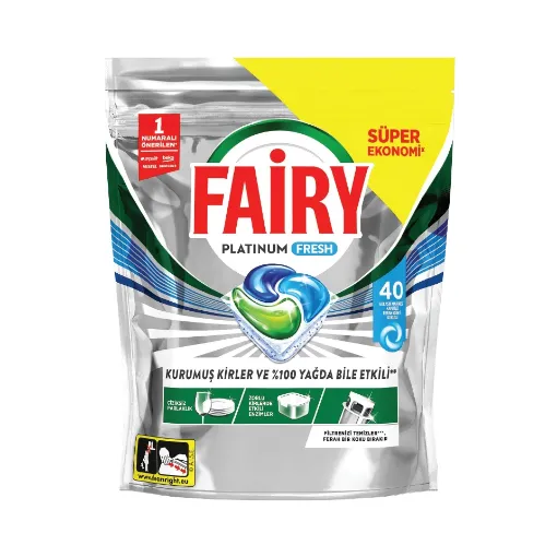 Picture of Fairy Platinum Fresh Dishwasher Capsules, Pack of 40