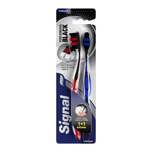 Picture of Signal Performance Black Toothbrush, Double Soft, 31g, 1+1