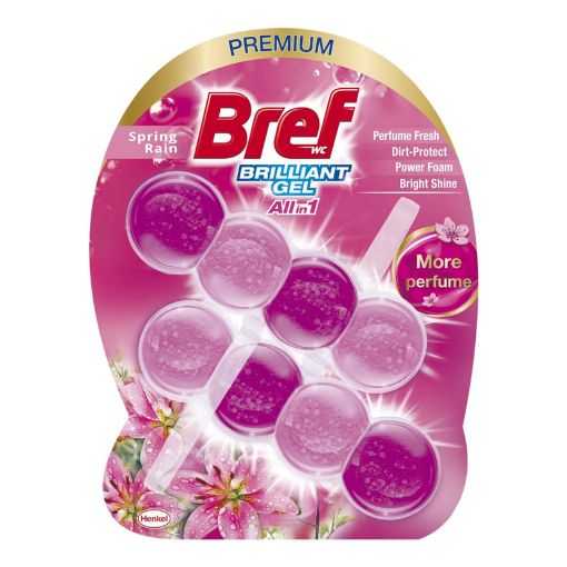 Picture of Bref Brilliant Gel Spring Rain Toilet Block 2 x 42g