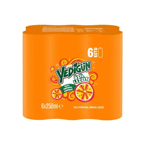 Picture of Yedigun Sweet Orange Flavored 6 x 250 ml